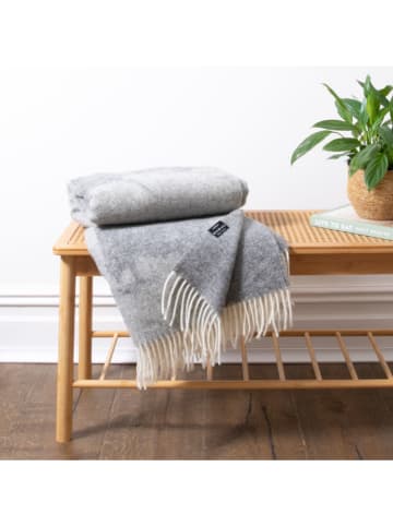 Native Home Wolldecke ''Highland Cow'' in Grau
