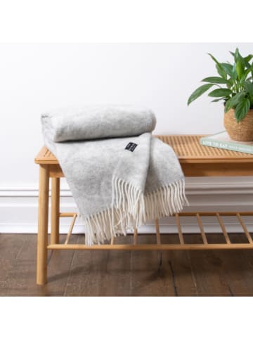 Native Home Wollen deken ''Leafy'' grijs