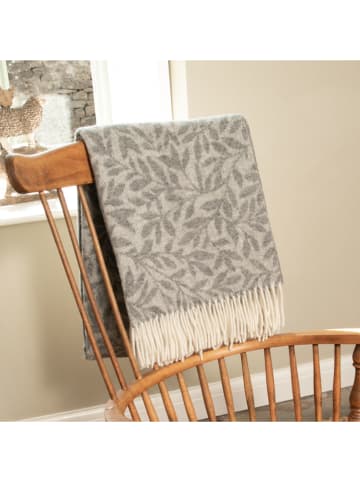 Native Home Wolldecke ''Leaf'' in Grau