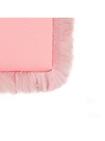 Native Home Schapenvacht zitkussen lichtroze - (L)40 x (B)40 cm