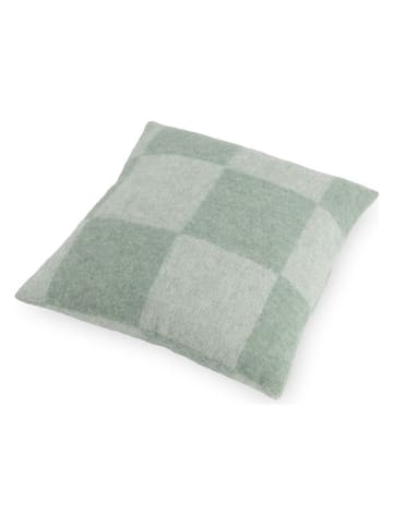 Native Home Wollen kussen ''Checkboard'' mintgroen