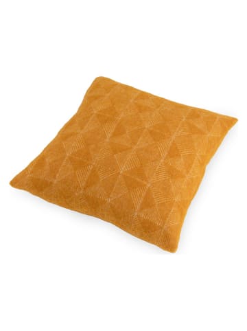 Native Home Wełniana poduszka "Diamond" w kolorze musztardowym