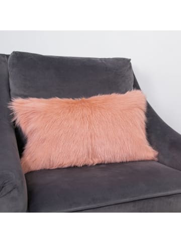 Native Home Ziegenfellkissen in Rosa