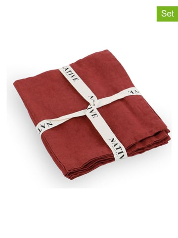 Native Home Serwetki (4 szt.) w kolorze czerwonym - 45 x 45 cm