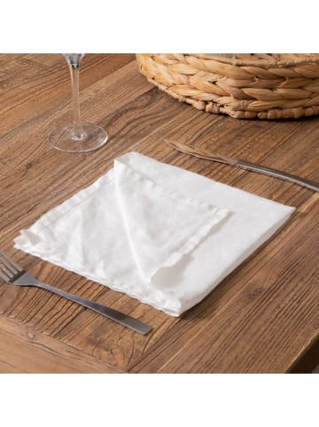 Native Home Serwetki (4 szt.) w kolorze białym - 45 x 45 cm