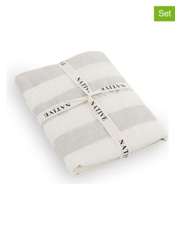 Native Home 2er-Set: Kissenhüllen in Beige/ Creme - (L)50 x (B)75 cm