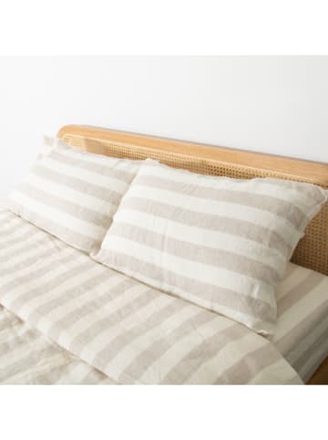 Native Home 2er-Set: Kissenhüllen in Beige/ Creme - (L)50 x (B)75 cm