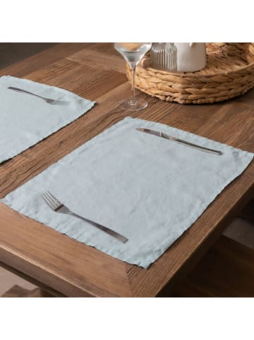 Native Home 4-delige set: placemats lichtblauw - (L)35 x (B)45 cm