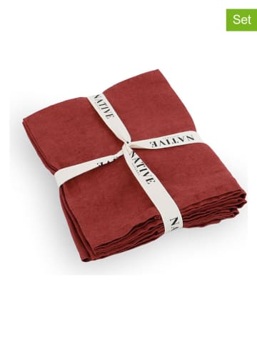 Native Home Podkładki stołowe (4 szt.) w kolorze czerwonym - 35 x 45 cm