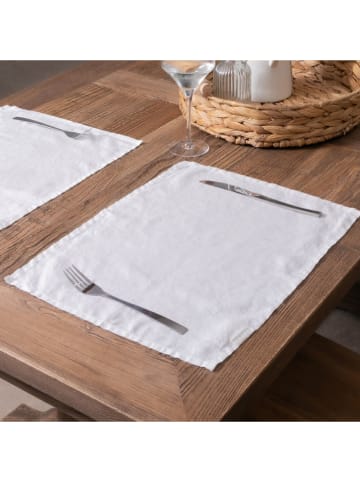 Native Home Podkładki stołowe (4 szt.) w kolorze białym - 35 x 45 cm