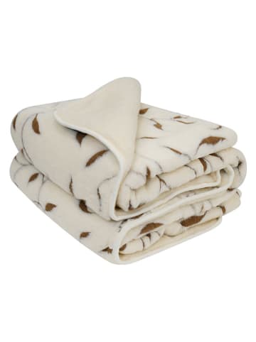 Native Home Wollen deken ''Leaf'' crème