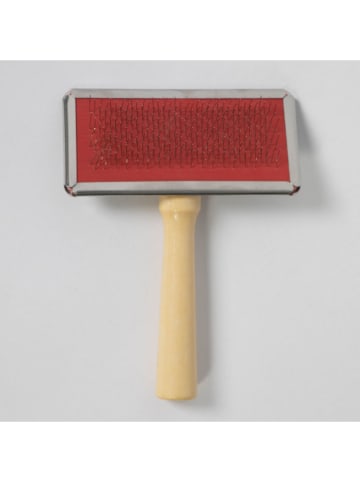 Native Home Szczotka w kolorze beżowo-czerwonym do wełny owczej - 5 x 9 cm