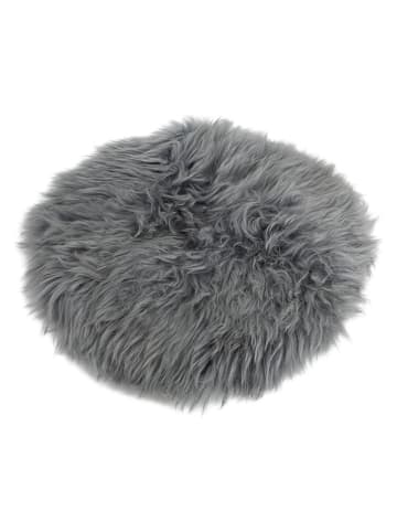Native Home Schaffell-Sitzauflage in Grau - Ø 35 cm