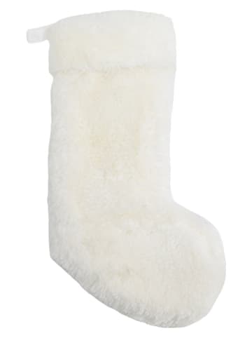 Native Home Skarpeta bożonarodzeniowa w kolorze białym z wełny owczej - 50 x 21 cm