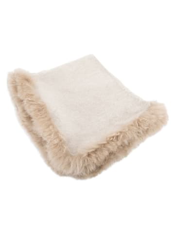 Native Home Wełniany koc w kolorze beżowym