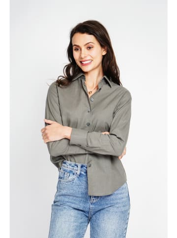 ASSUILI Linnen blouse kaki