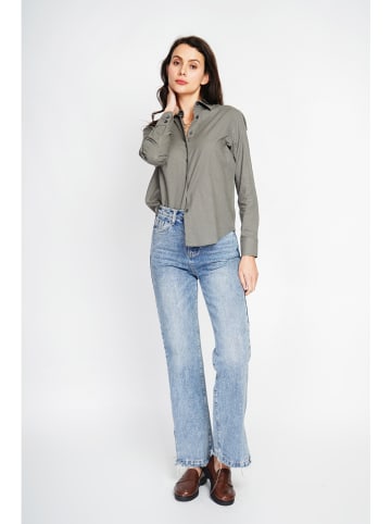 ASSUILI Linnen blouse kaki