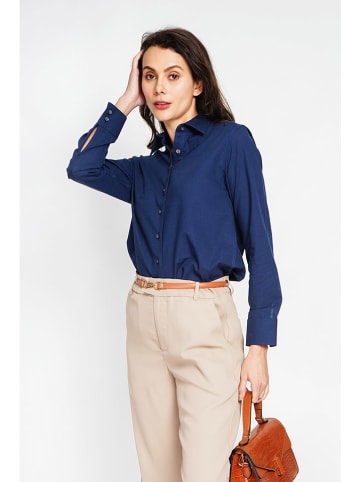 ASSUILI Leinen-Hemd in Dunkelblau