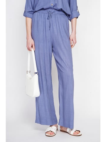 ASSUILI Linnen broek blauw