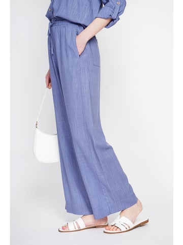 ASSUILI Linnen broek blauw