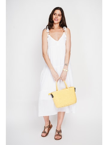 ASSUILI Leinen-Kleid in Weiß