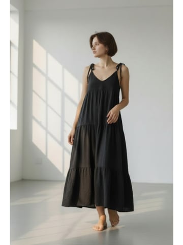 ASSUILI Linnen jurk zwart