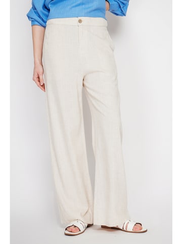 ASSUILI Linnen broek crème