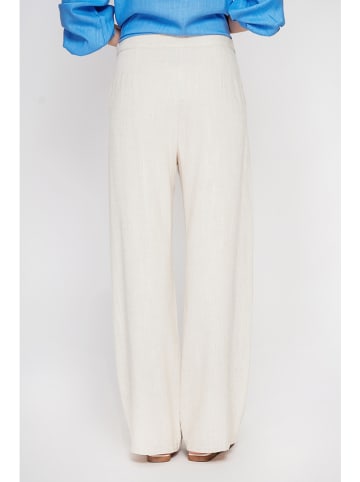 ASSUILI Leinen-Hose in Creme