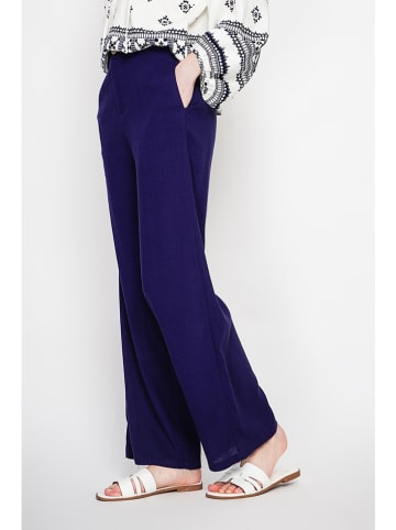 ASSUILI Linnen broek donkerblauw