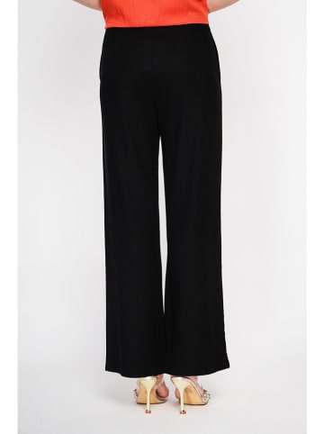 ASSUILI Leinen-Hose in Schwarz