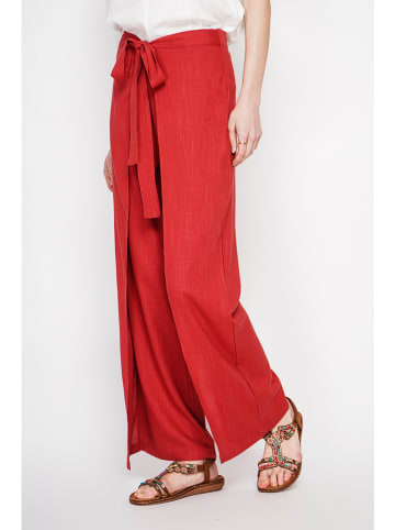 ASSUILI Linnen broek rood