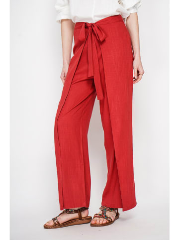 ASSUILI Linnen broek rood