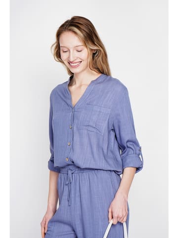 ASSUILI Linnen blouse blauw