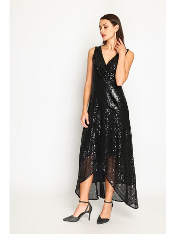 ASSUILI Paillettenkleid in Schwarz