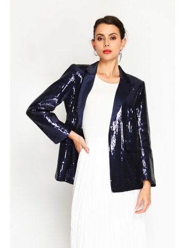 ASSUILI Paillettenblazer donkerblauw