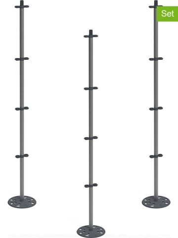 Gusta Garden 3er-Set: Tomatenrankhilfen "Tomato Buddy" in Grau - (H)128 cm