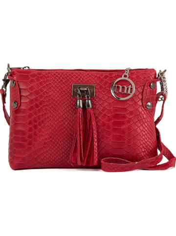 Mia Tomazzi Leren schoudertas "Navigli" rood - (B)22 x (H)15 x (D)4 cm