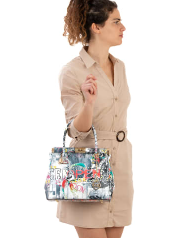 Mia Tomazzi Leren handtas "Arcisate" meerkleurig - (B)29 x (H)24 x (D)15 cm