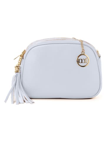 Mia Tomazzi Skórzana torebka "Gradisca" w kolorze błękitnym - 22,5 x 17 x 6 cm