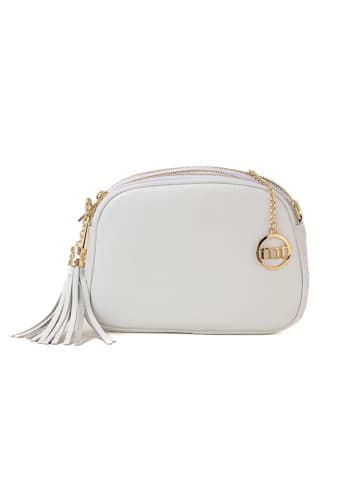 Mia Tomazzi Leder-Umhängetasche "Gradisca" in Weiß - (B)22,5 x (H)16 x (T)7 cm
