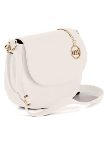 Mia Tomazzi Skórzana torebka "Eschilo" w kolorze beżowym - 23 x 19 x 8 cm