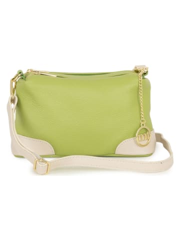 Mia Tomazzi Leren schoudertas "Condino" citroengroen - (B)25 x (H)15 x (D)10 cm