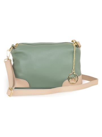 Mia Tomazzi Leren schoudertas "Condino" mintgroen - (B)25 x (H)15 x (D)10 cm