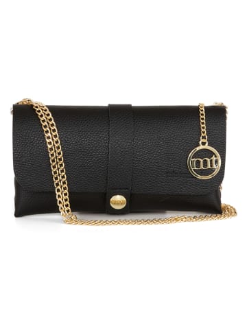 Mia Tomazzi Leder-Umhängetasche "Astura" in Schwarz - (B)24 x (H)13 x (T)6 cm