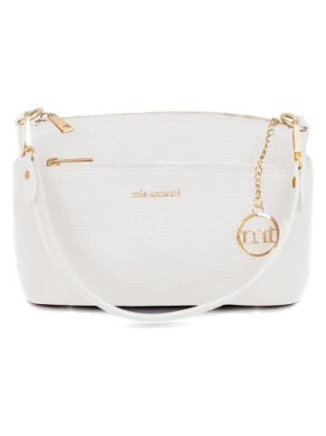 Mia Tomazzi Leder-Schultertasche "Bardolino" in Weiß - (B)25 x (H)17 x (T)13 cm