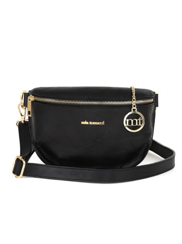 Mia Tomazzi Leren heuptas "Eginardo" zwart - (B)23 x (H)17 x (D)8 cm