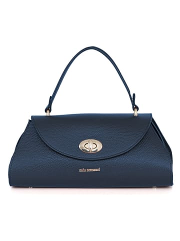 Mia Tomazzi Leren handtas "Bardelli" donkerblauw - (B)33 x (H)15,5 x (D)15 cm