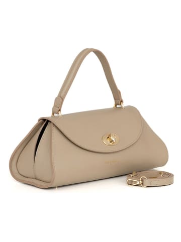 Mia Tomazzi Leren handtas beige - (B)33 x (H)15,5 x (D)15 cm