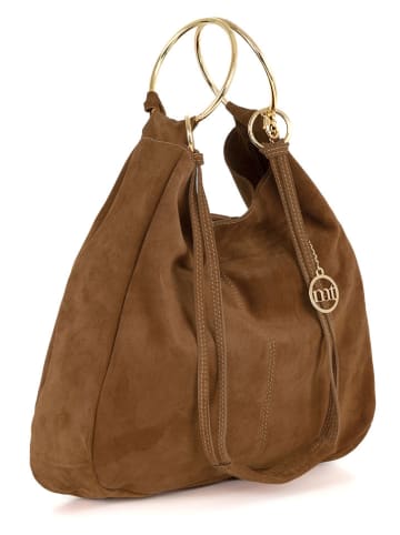 Mia Tomazzi Leren schoudertas ''Tarabella'' bruin - (B)34 x (H)30 x (D)11 cm