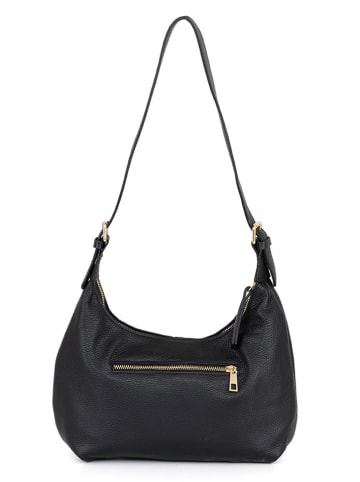 Mia Tomazzi Leren schoudertas "Ermanno" zwart - (B)31 x (H)19 x (D)12 cm